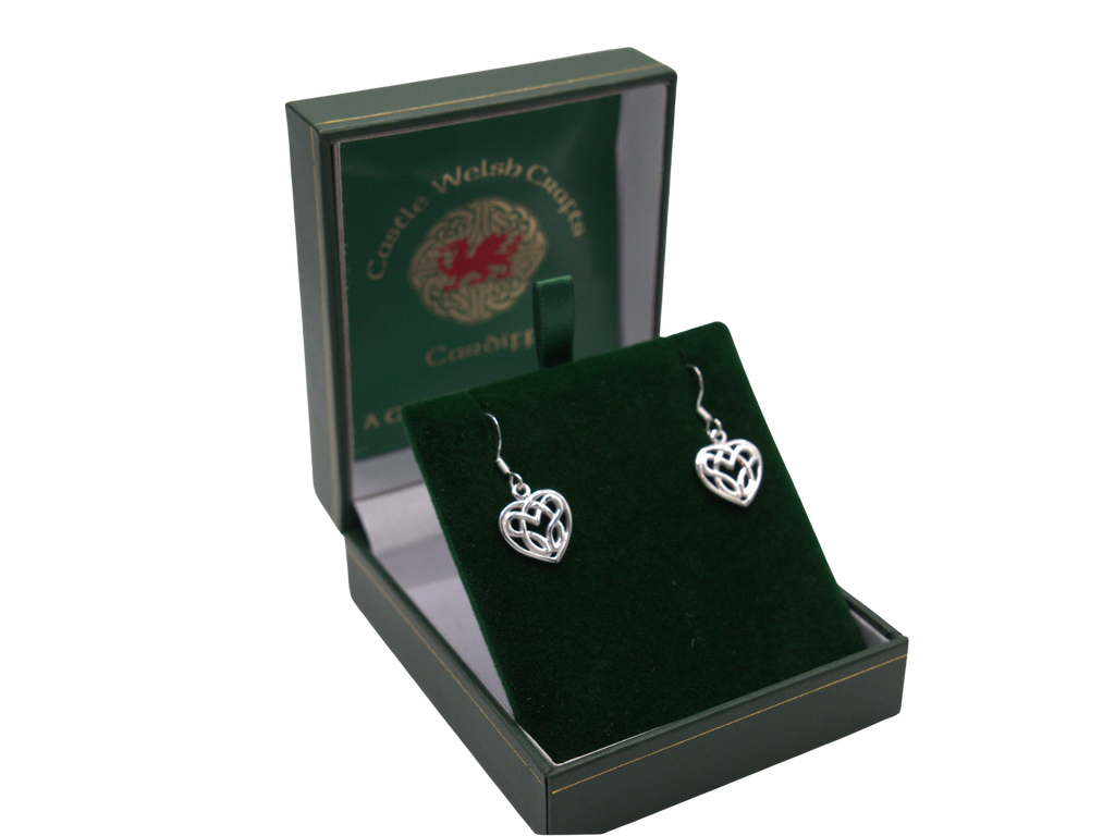 Celtic Knot Heart Earrings
