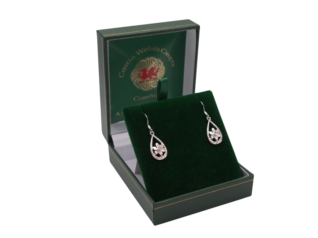 Oval Daffodil Drop Earrings