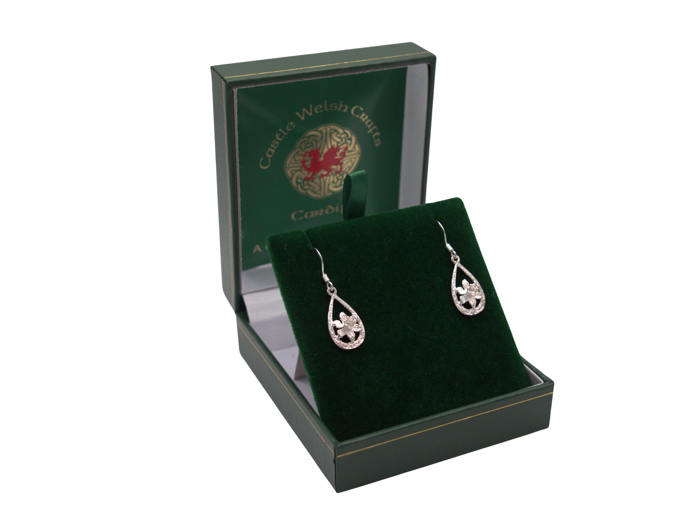 Oval Daffodil Drop Earrings