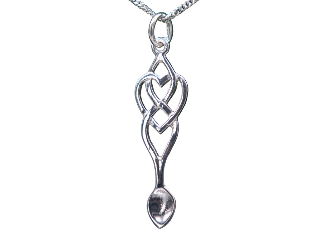 Celtic Knot Heart Lovespoon Necklace