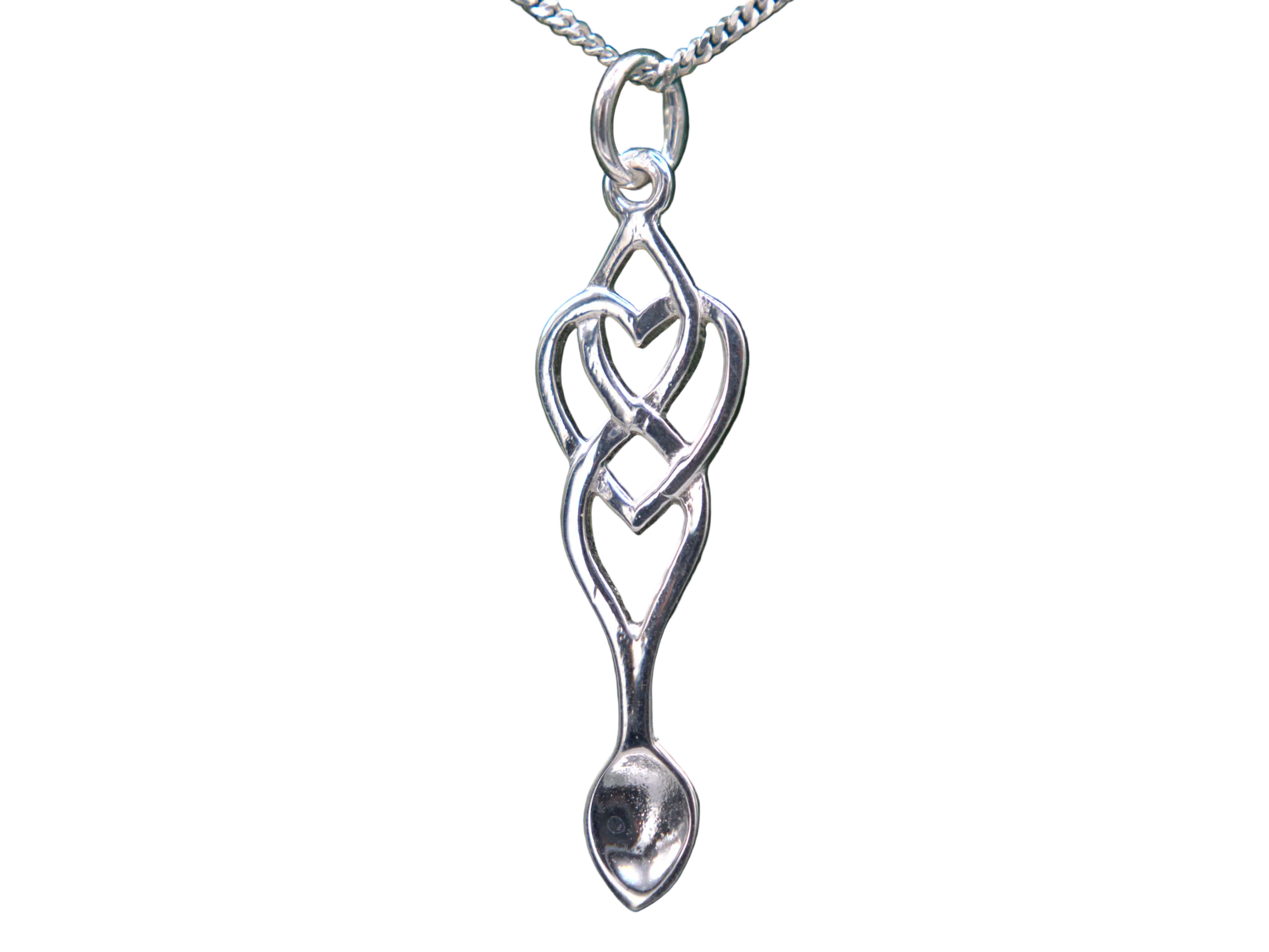 Celtic Knot Heart Lovespoon Necklace