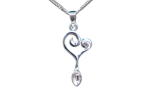 Celtic Heart Swirl Lovespoon with Diamante