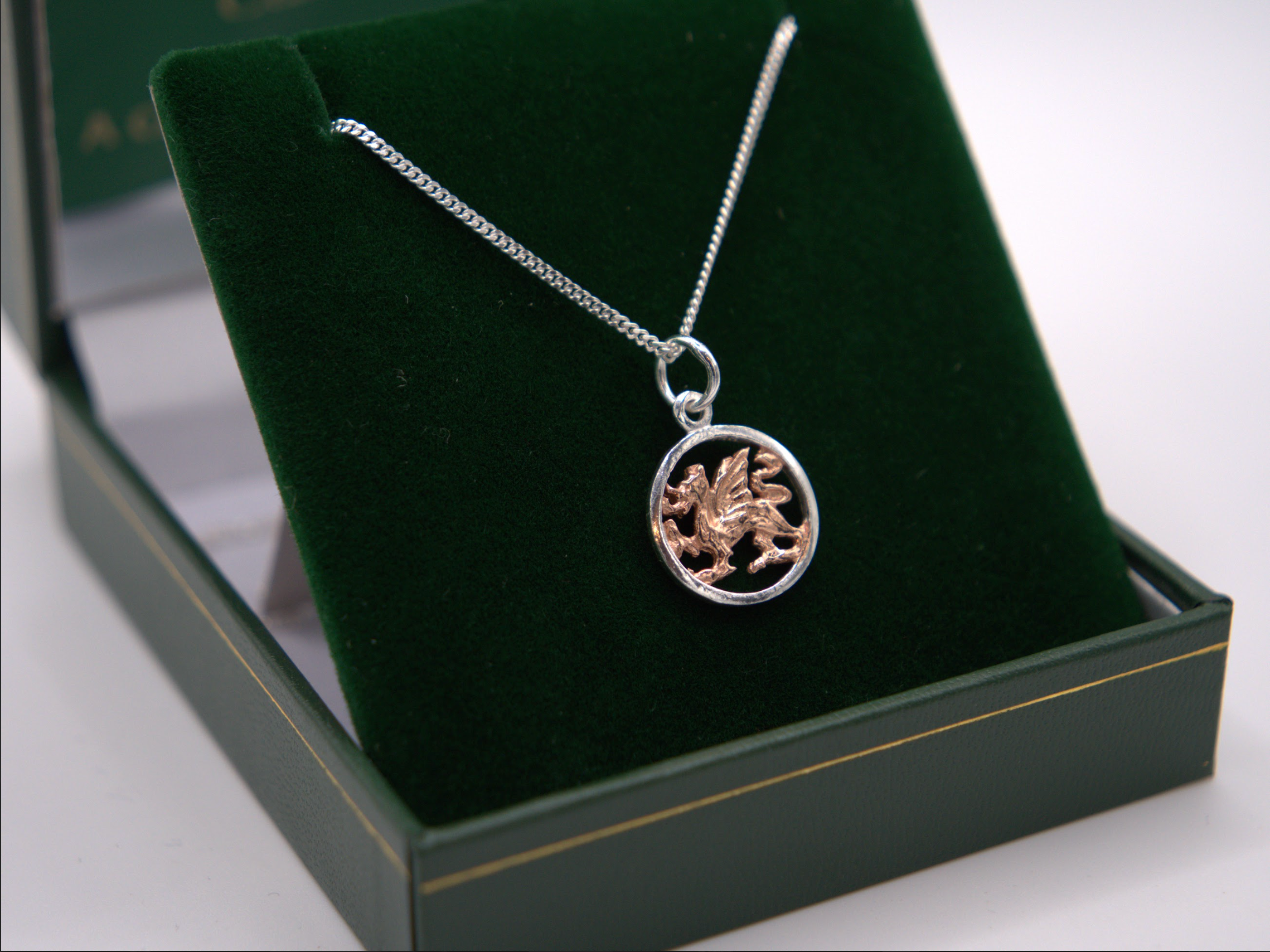 Two Tone Dragon Round Necklace