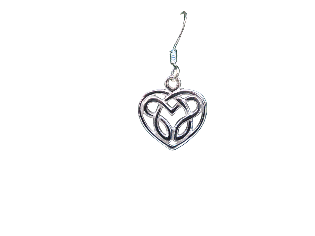 Celtic Knot Heart Earrings