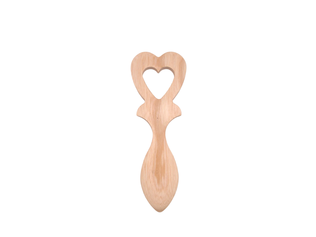 Welsh Love Spoon with Single Heart
