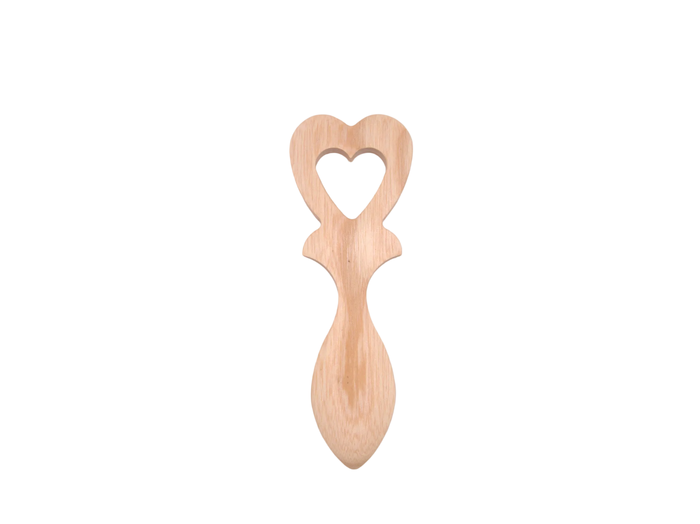 Welsh Love Spoon with Single Heart