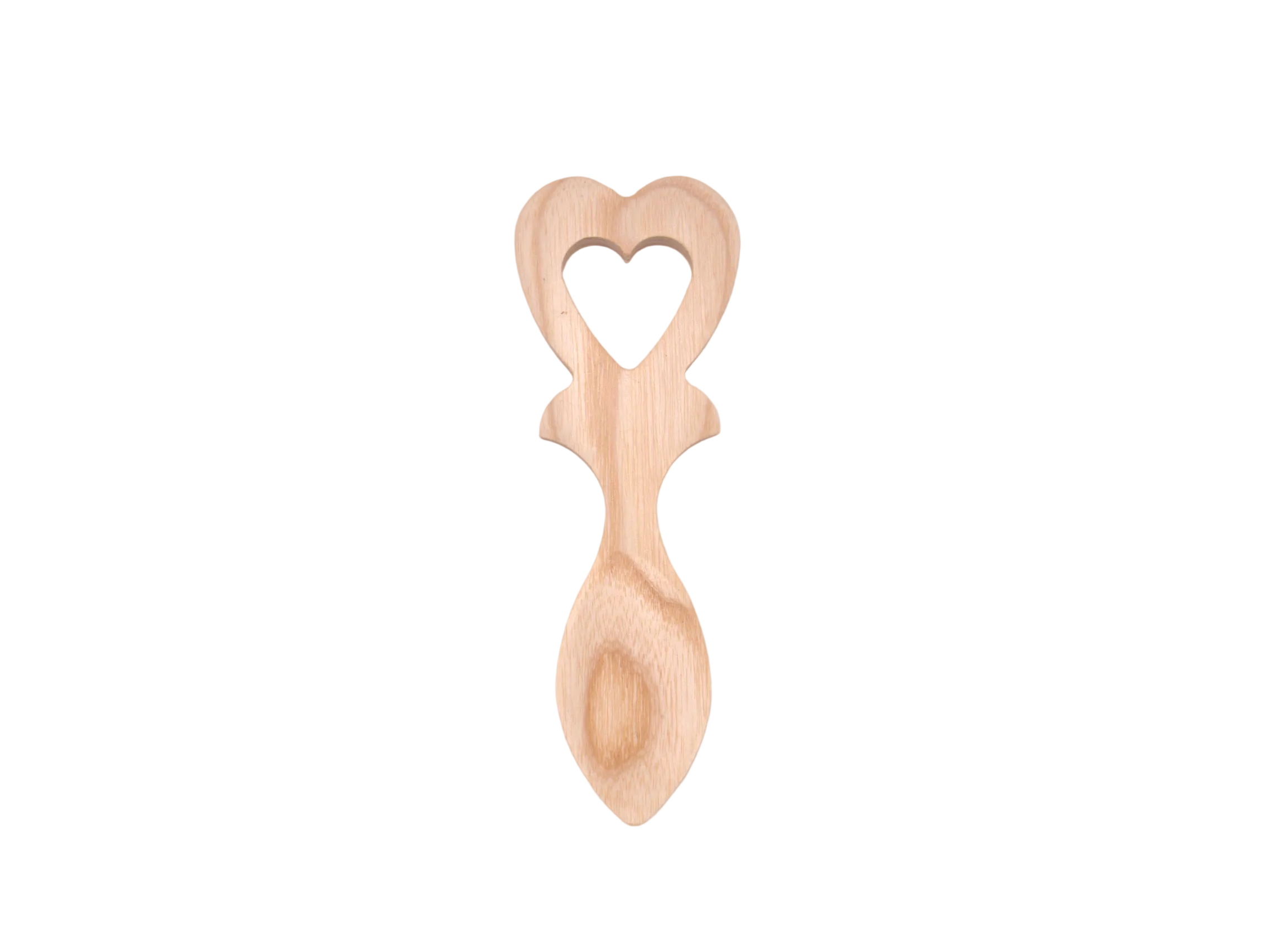 Welsh Love Spoon with Single Heart