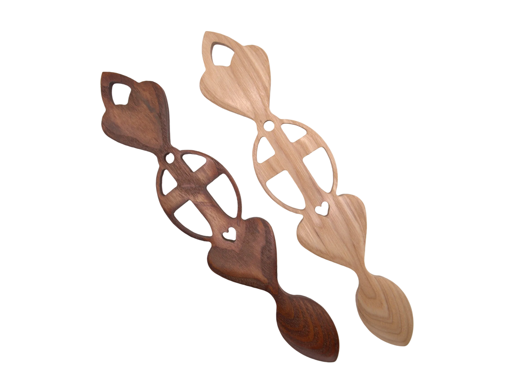 Double Heart Cross Love Spoon