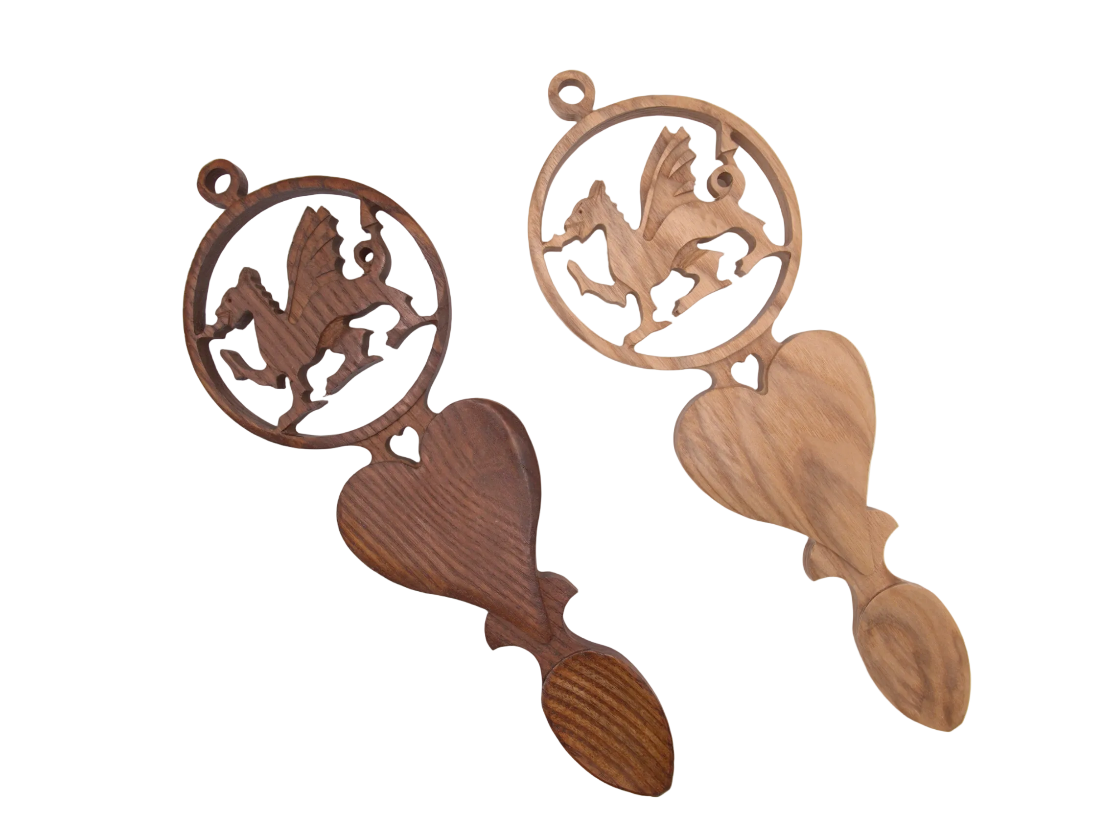 Welsh Dragon and Heart Love Spoon