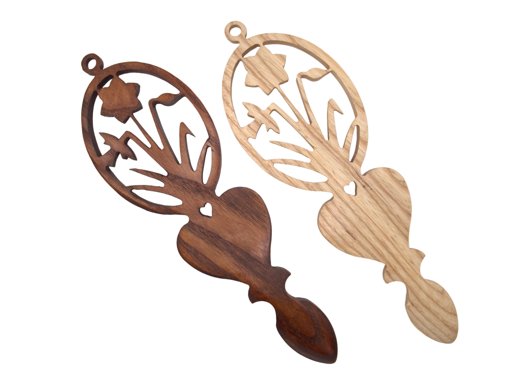 Daffodil and Heart Welsh Love Spoon