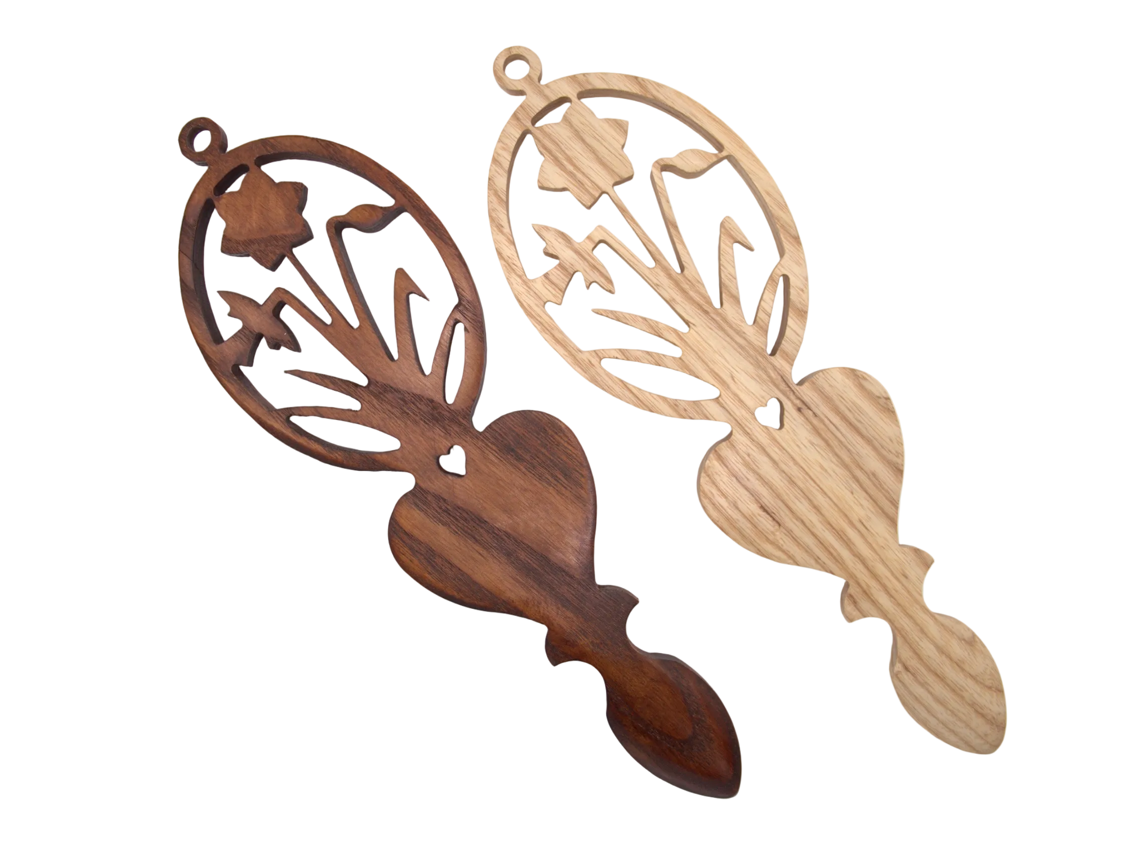 Daffodil and Heart Welsh Love Spoon