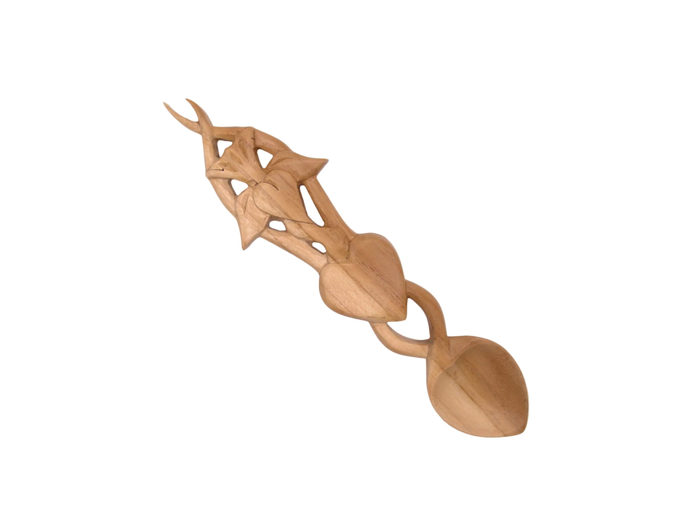 Daffodil and Heart Welsh Love Spoon