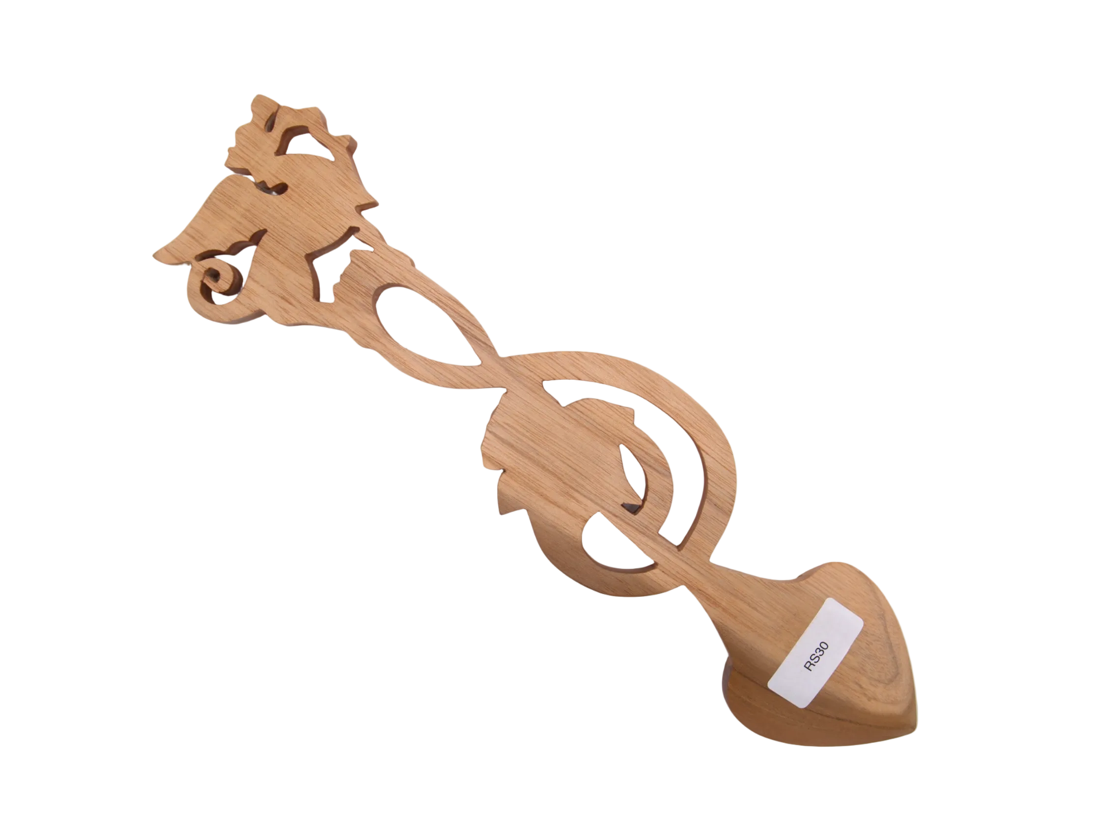 Welsh Dragon & Treble Clef Daffodil Love Spoon