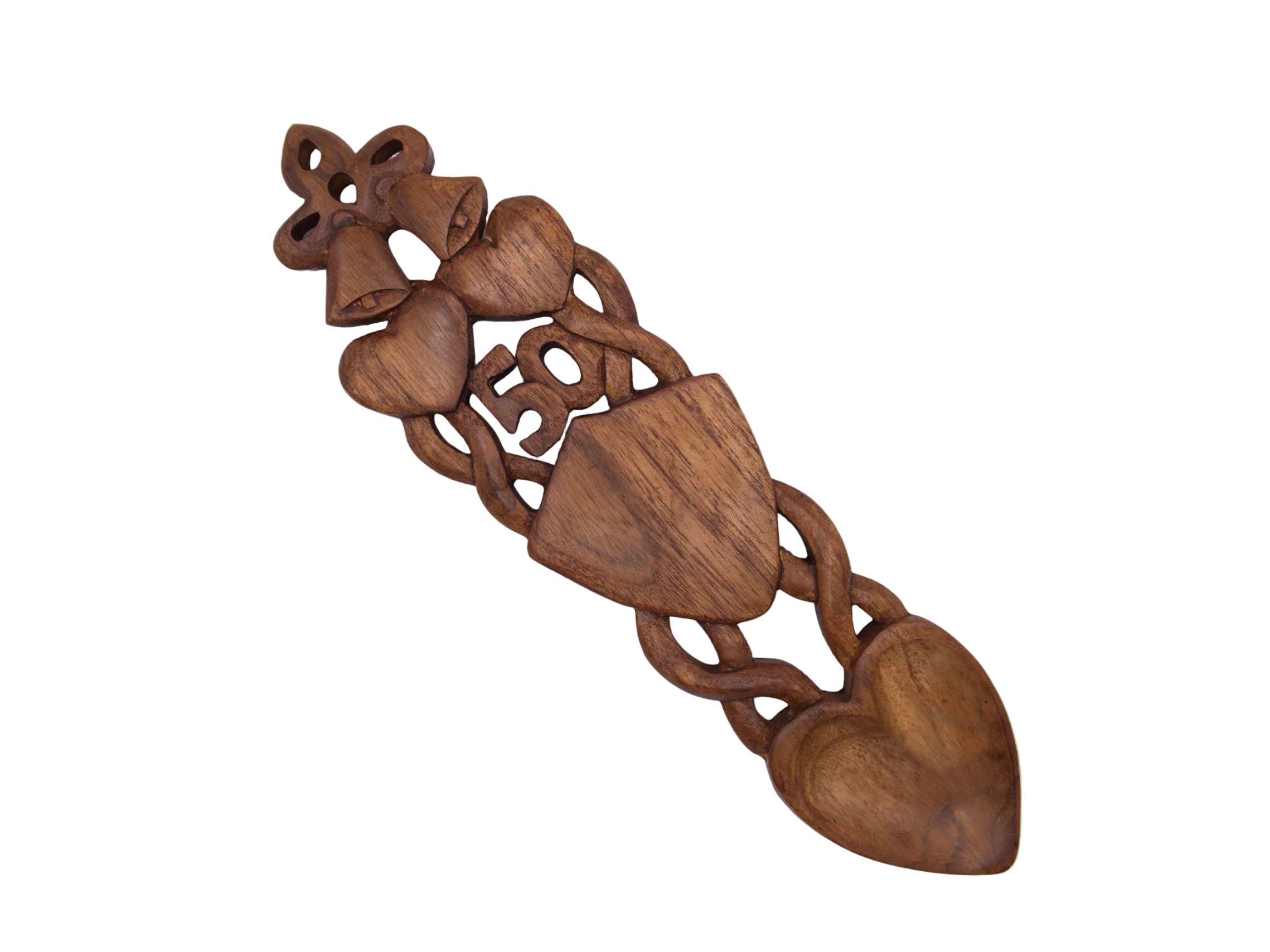 Anniversary Bells Welsh Love Spoon