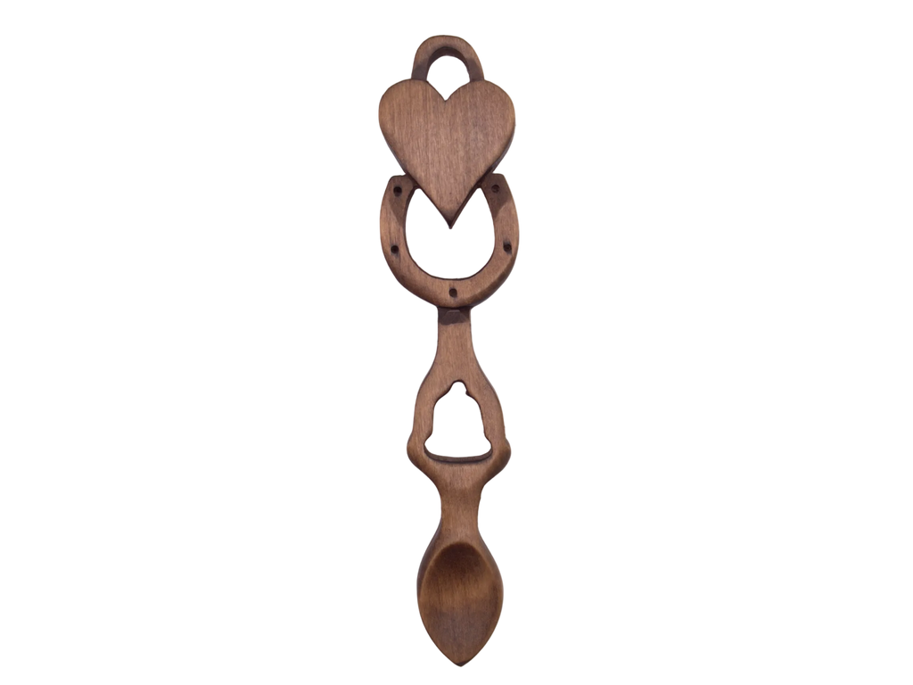 Heart, Horseshoe & Bell Welsh Love Spoon