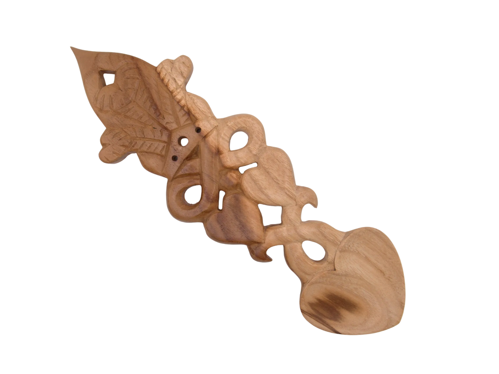 Welsh Rugby Love Spoon with Infinity Knot and Hearts