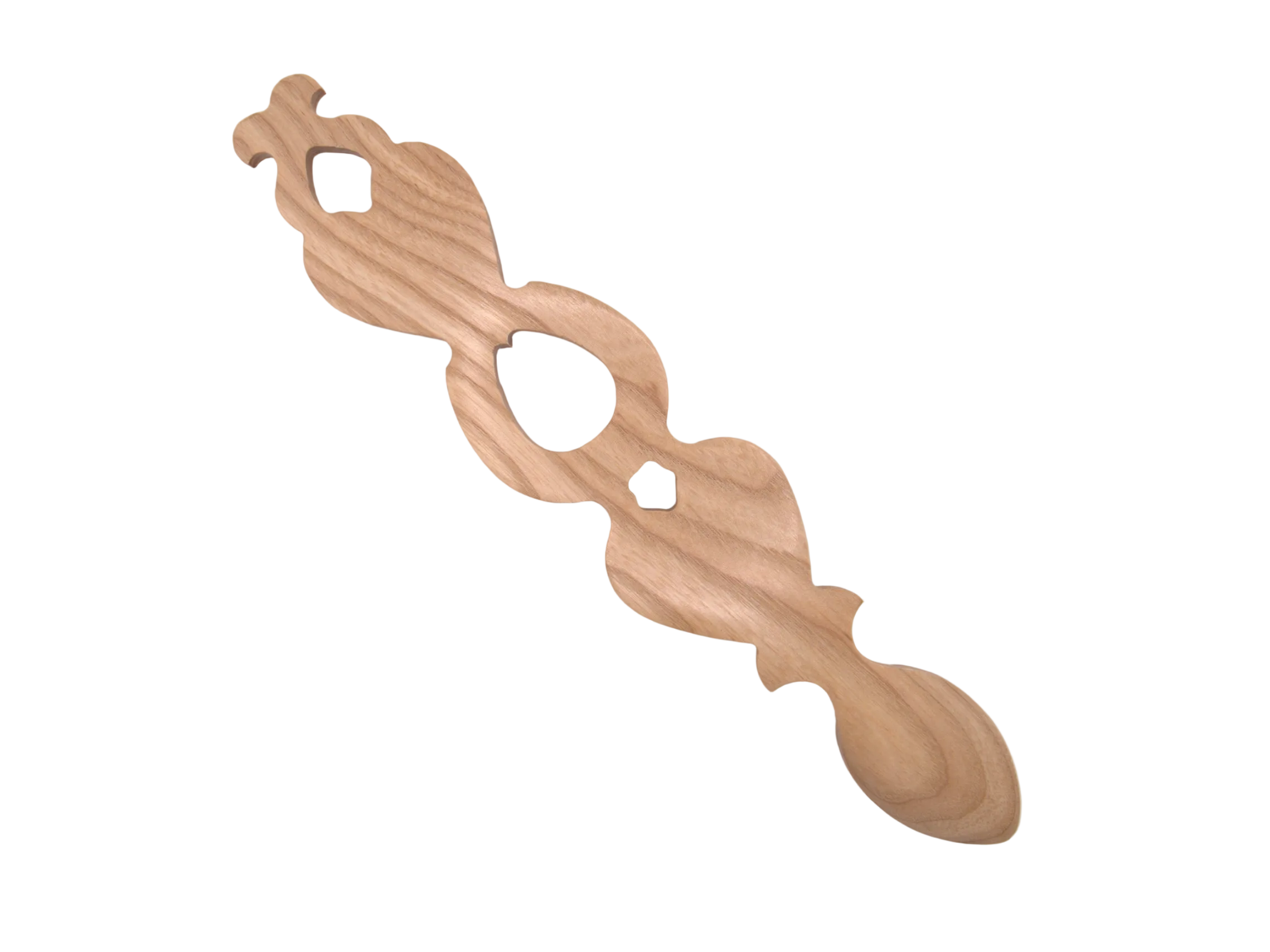Two Hearts, Horseshoe & Cross Welsh Love Spoon