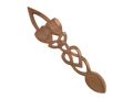 Two Hearts & Celtic Knot Welsh Love Spoon