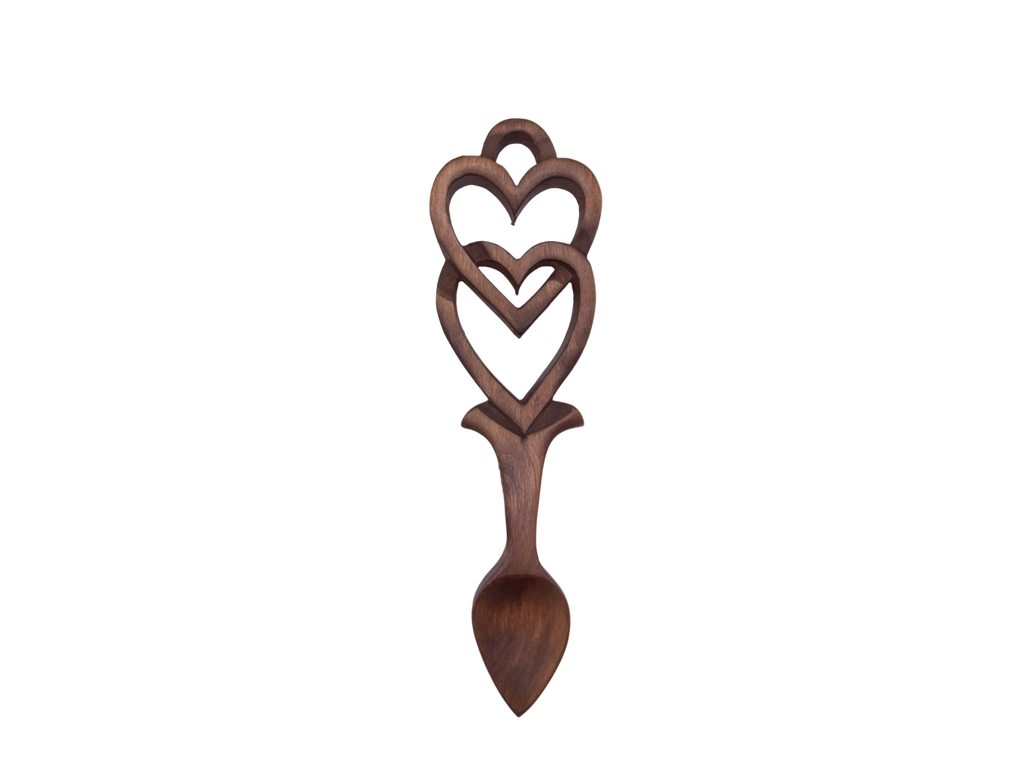 Two Heart Welsh Love Spoon