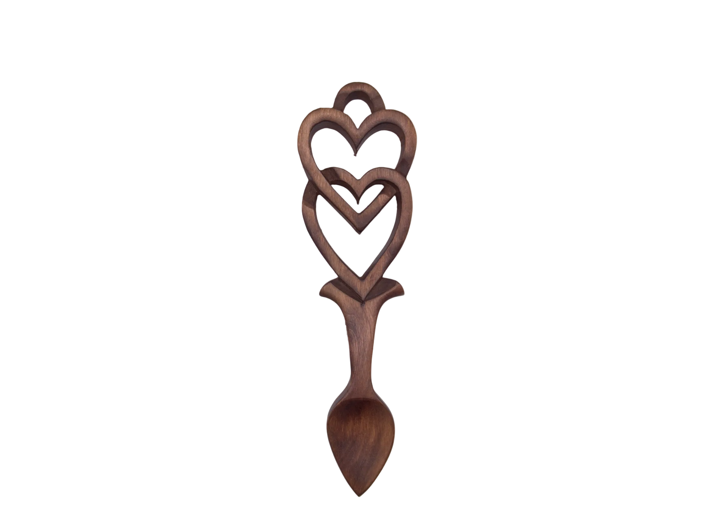 Two Heart Welsh Love Spoon