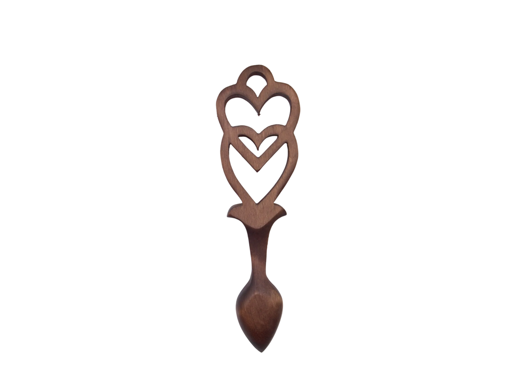 Two Heart Welsh Love Spoon