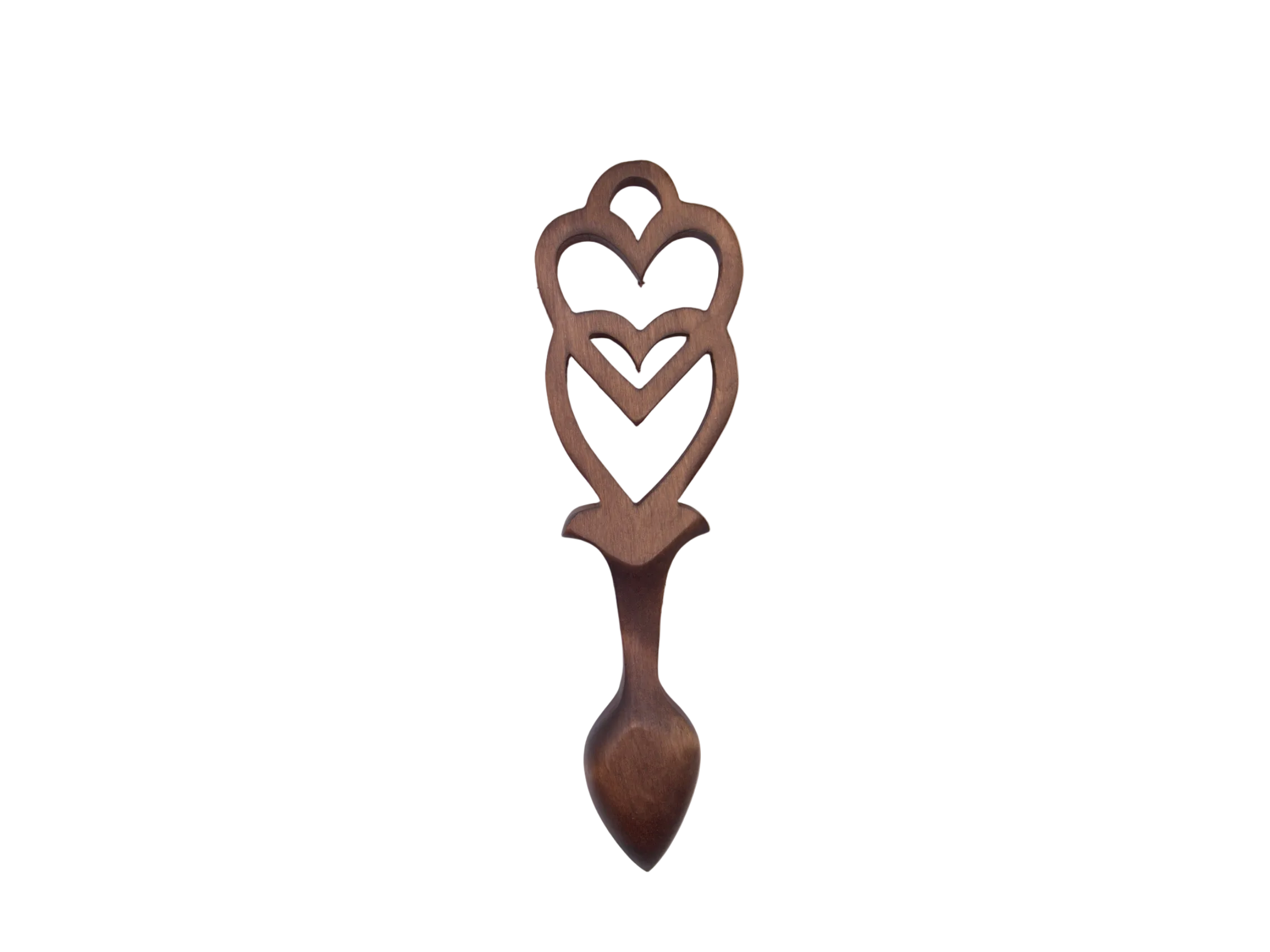 Two Heart Welsh Love Spoon