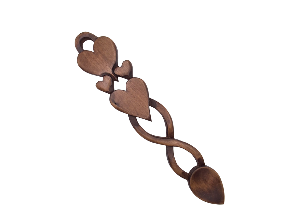 Four Hearts Welsh Love Spoon