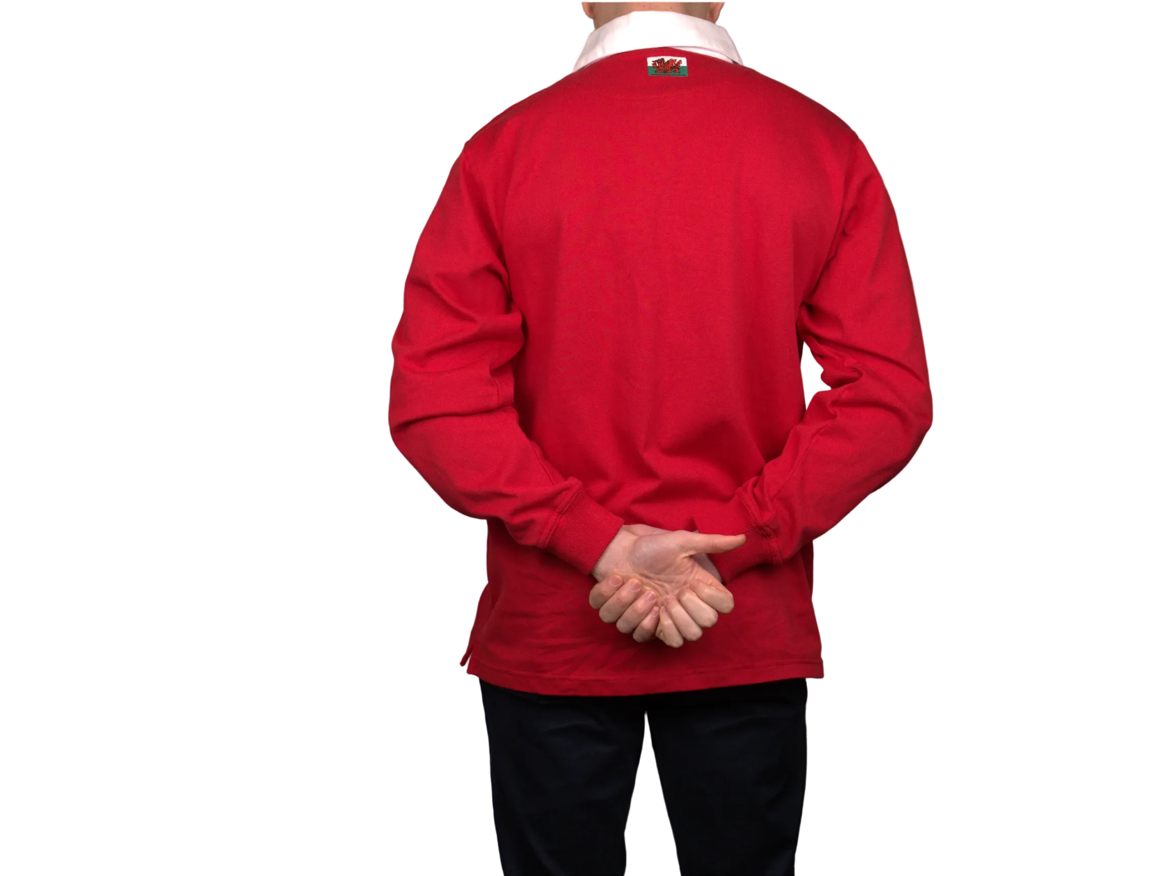 Traditional Red Cymru Long Sleeve Rugby Shirt