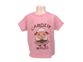 Pink Cardiff Wales Sheep Kids T-Shirt