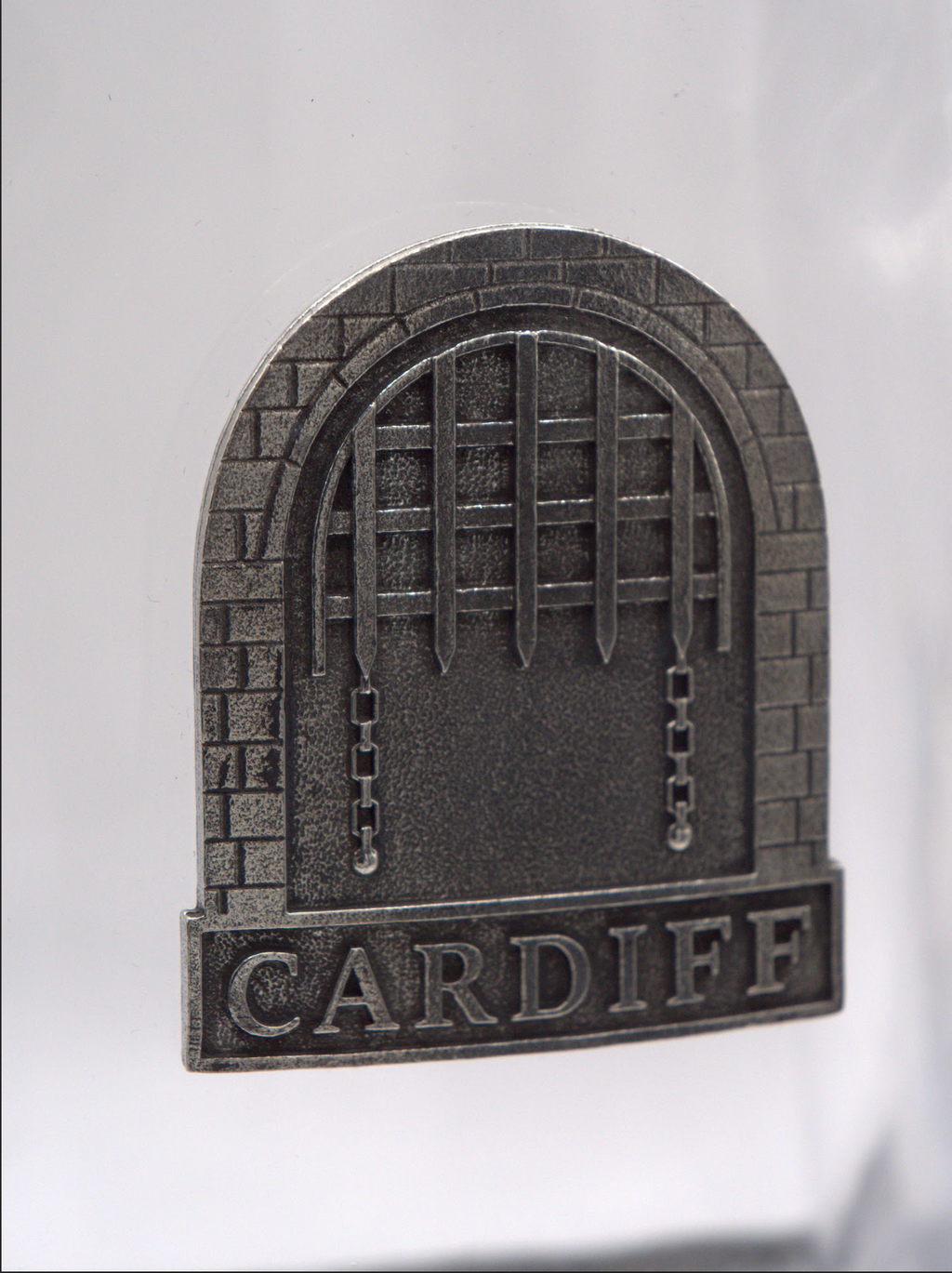 A.E Williams Cardiff Castle Pewter & Glass Decanter