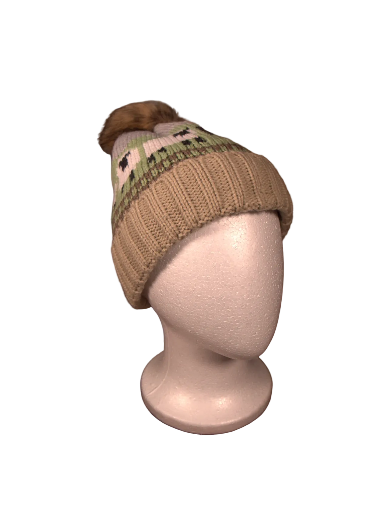 Welsh Sheep Knit Pom Hat
