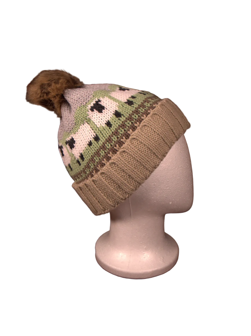 Welsh Sheep Knit Pom Hat