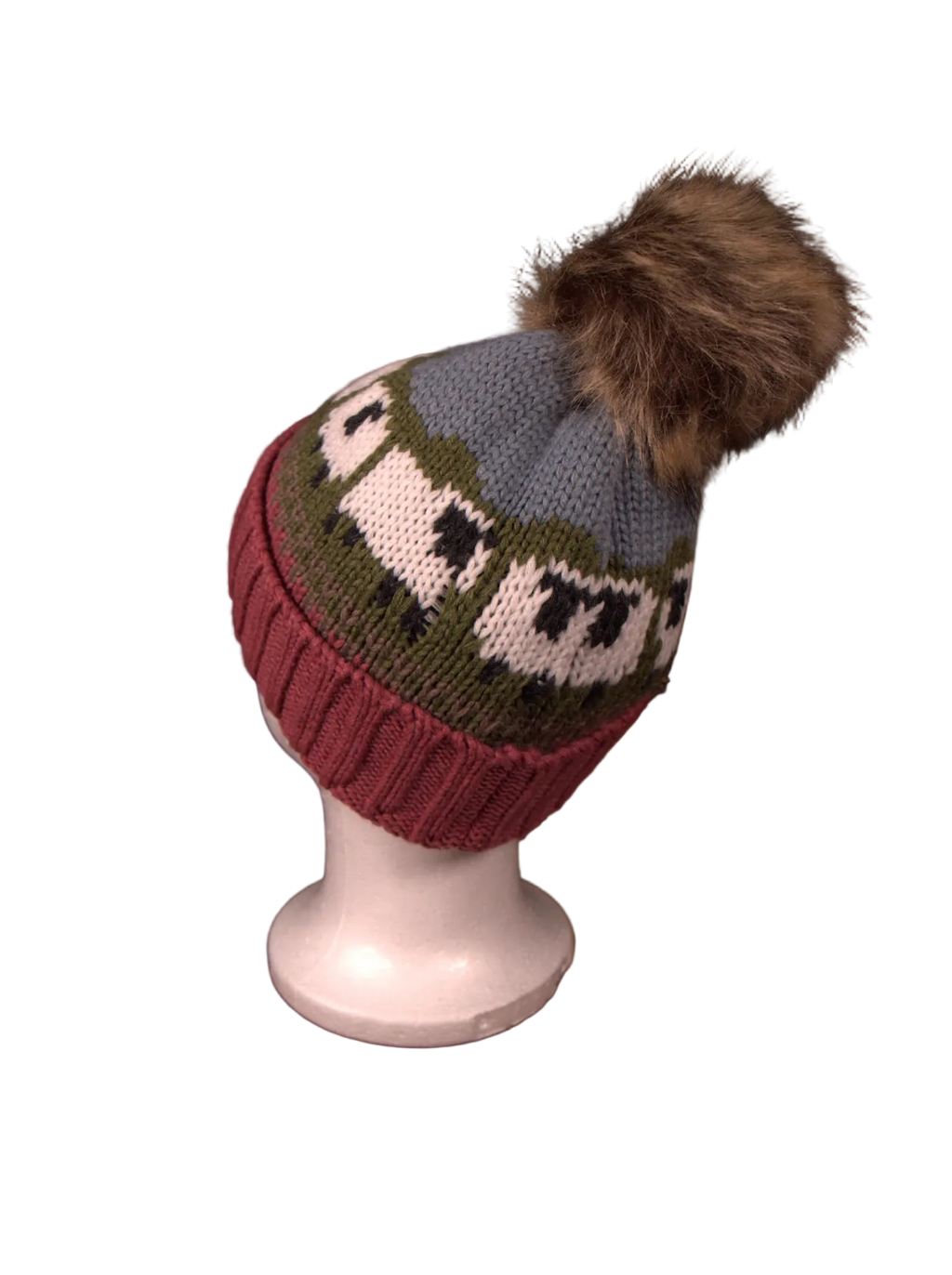 Welsh Sheep Knit Pom Hat