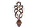 Double Heart Celtic Welsh Lovespoon