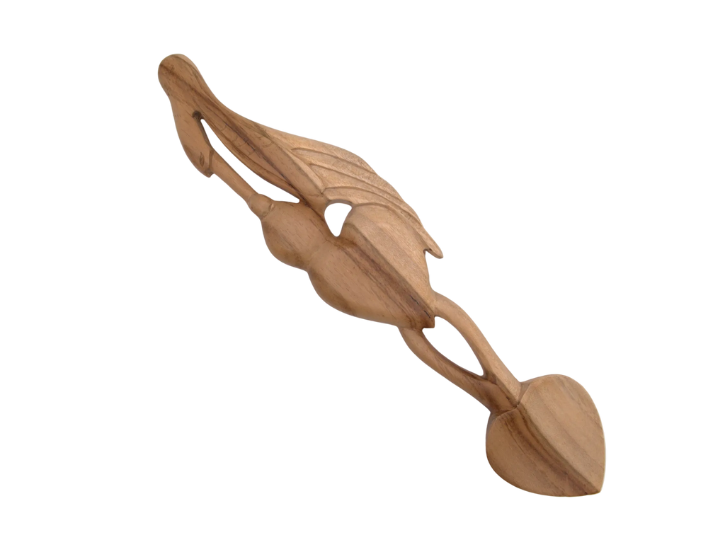 Stork & Heart Welsh Lovespoon