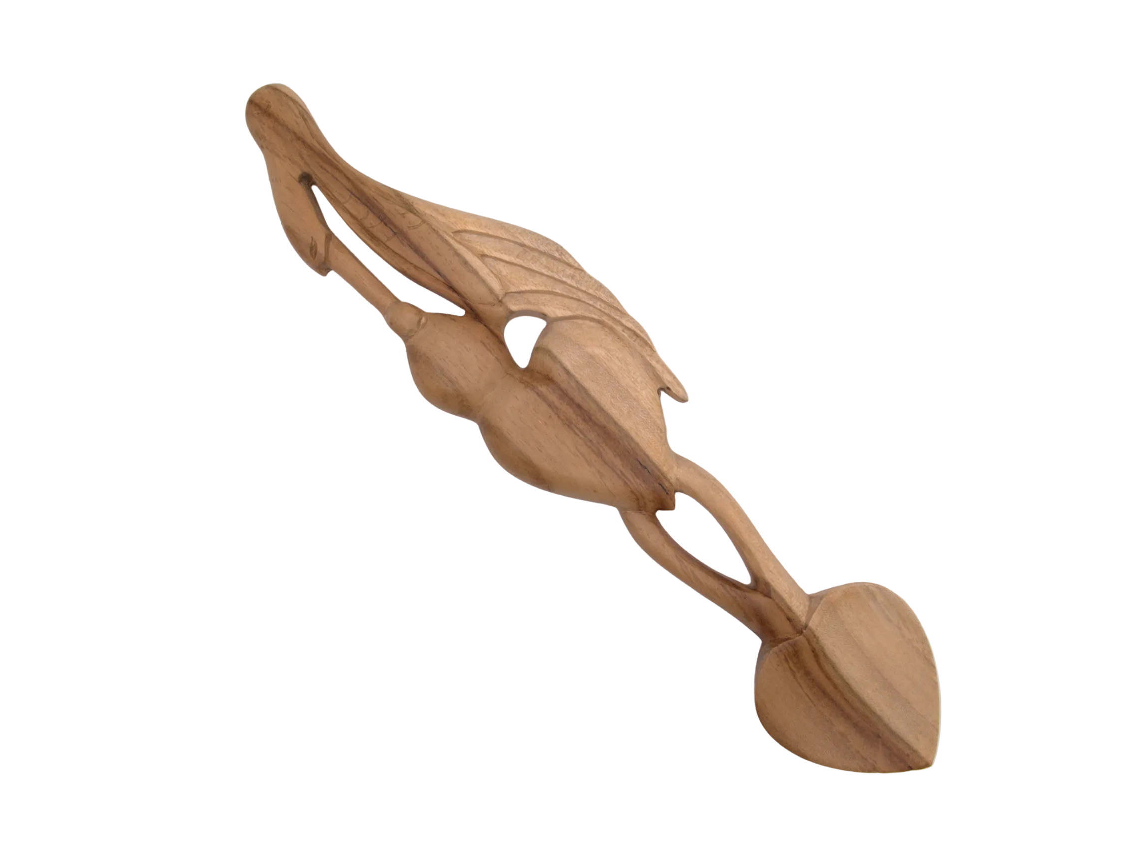 Stork & Heart Welsh Lovespoon