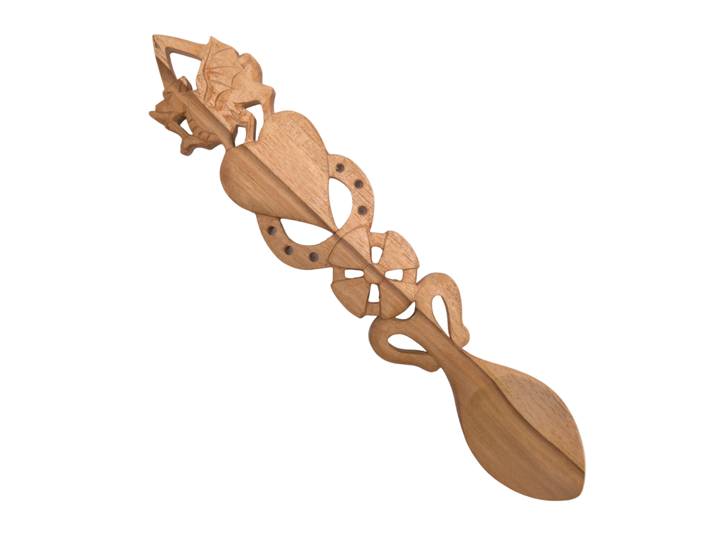 Dragon, Heart & Horseshoe Welsh Lovespoon