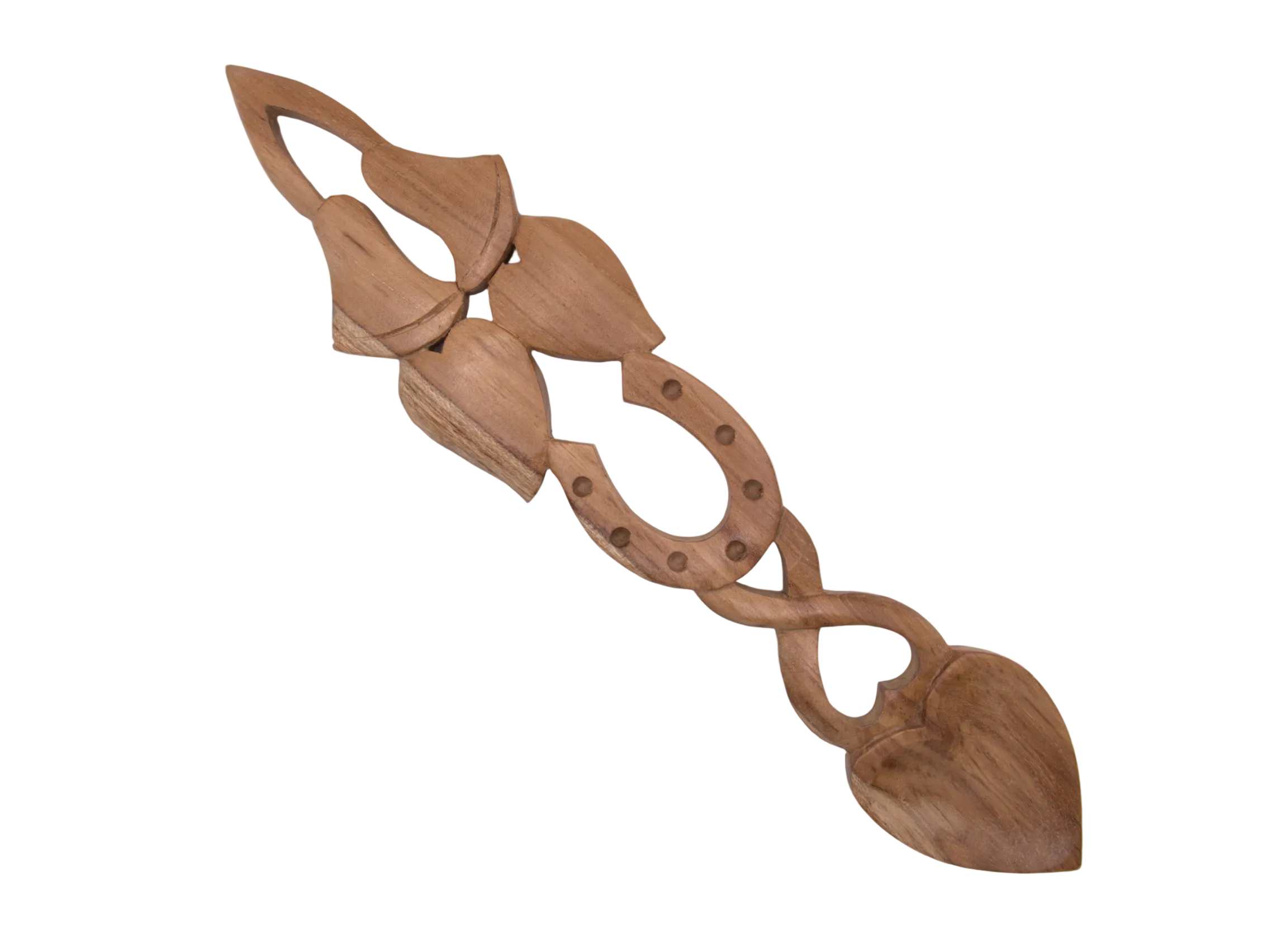 Bell, Horseshoe & Heart Welsh Lovespoon