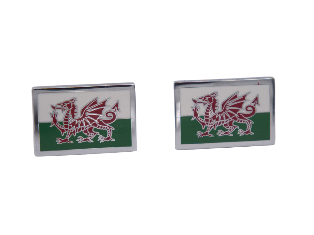 Welsh Dragon Flag Cufflinks