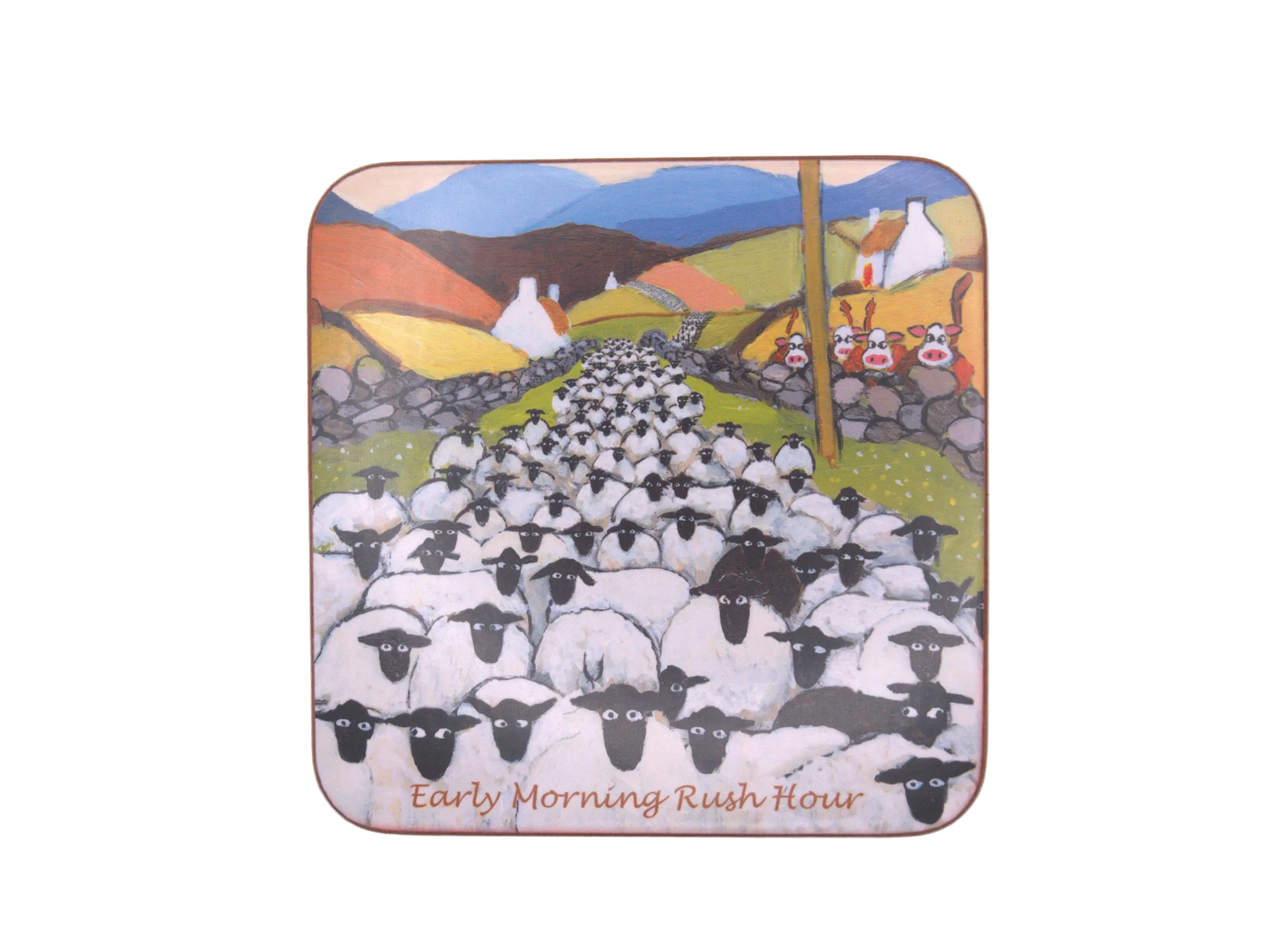Thomas Joseph Welsh Sheep Coaster Set of 6