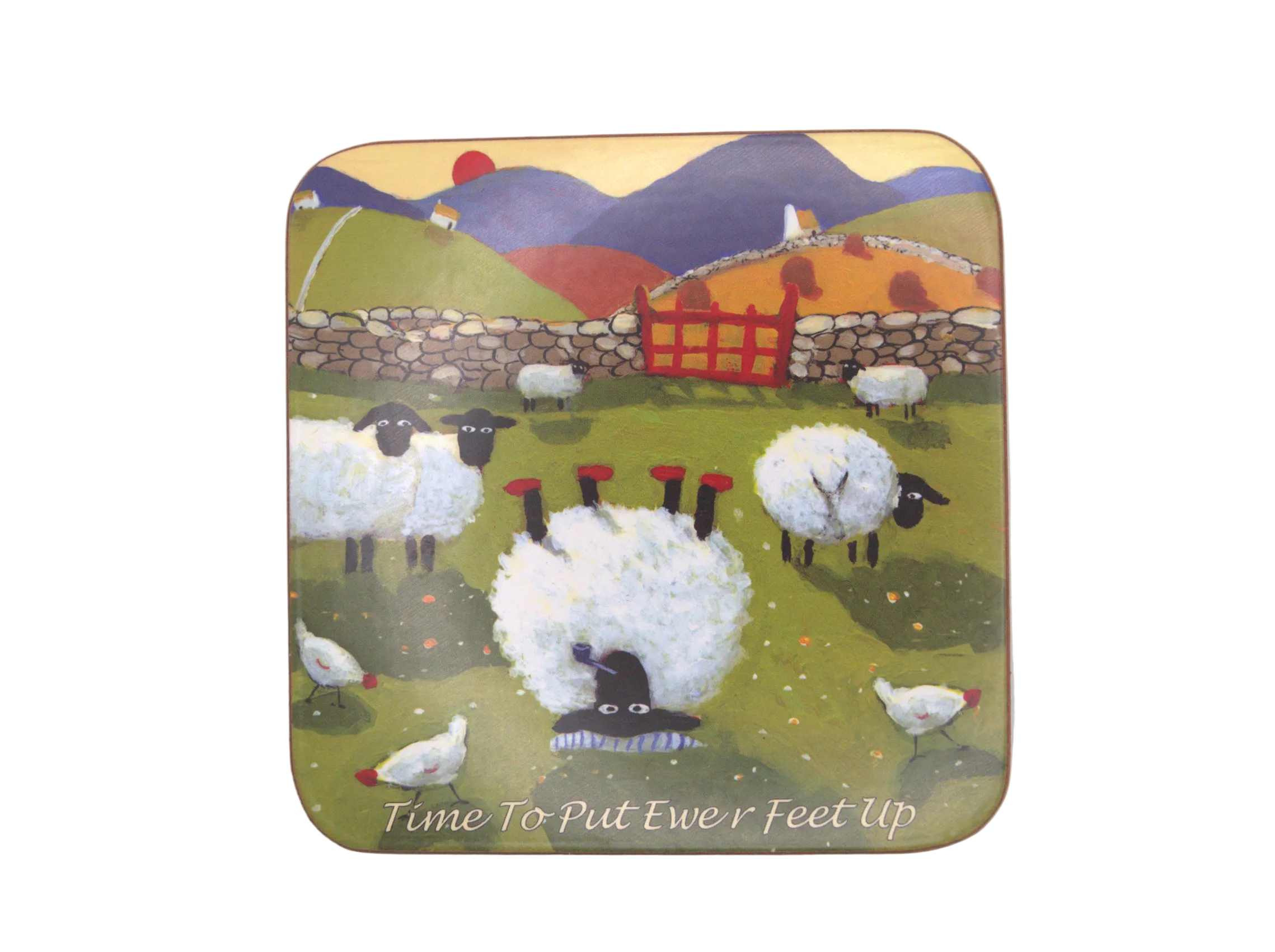 Thomas Joseph Welsh Sheep Coaster Set of 6