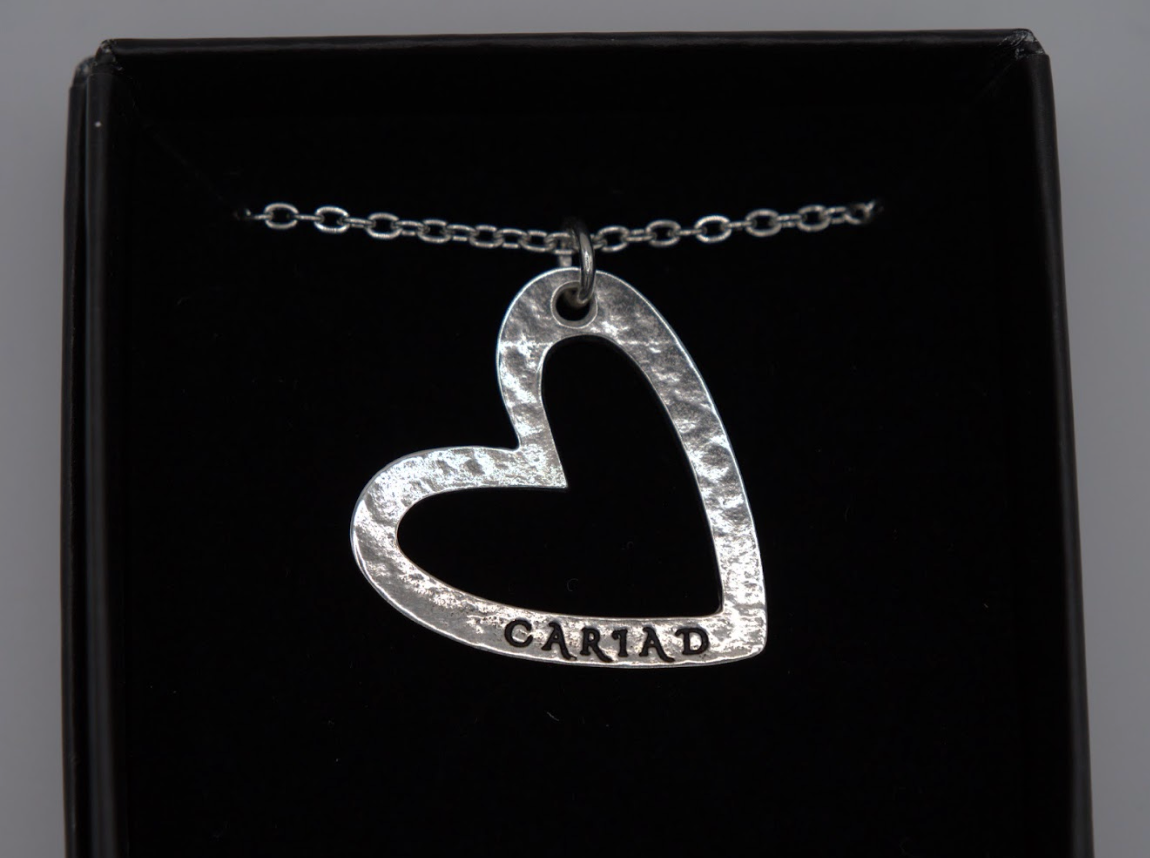 St Justin Pewter Cariad Heart Necklace