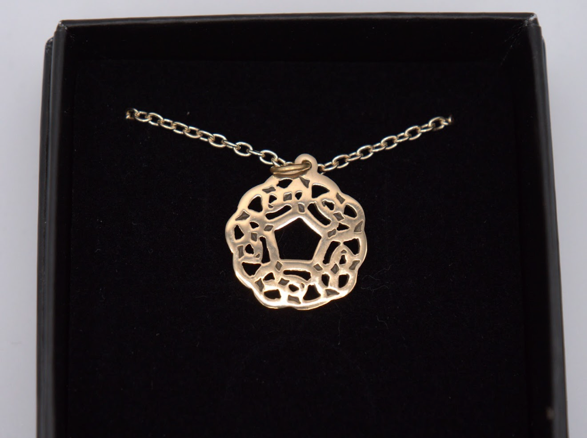 St Justin Bronze Celtic Knot Circle Necklace