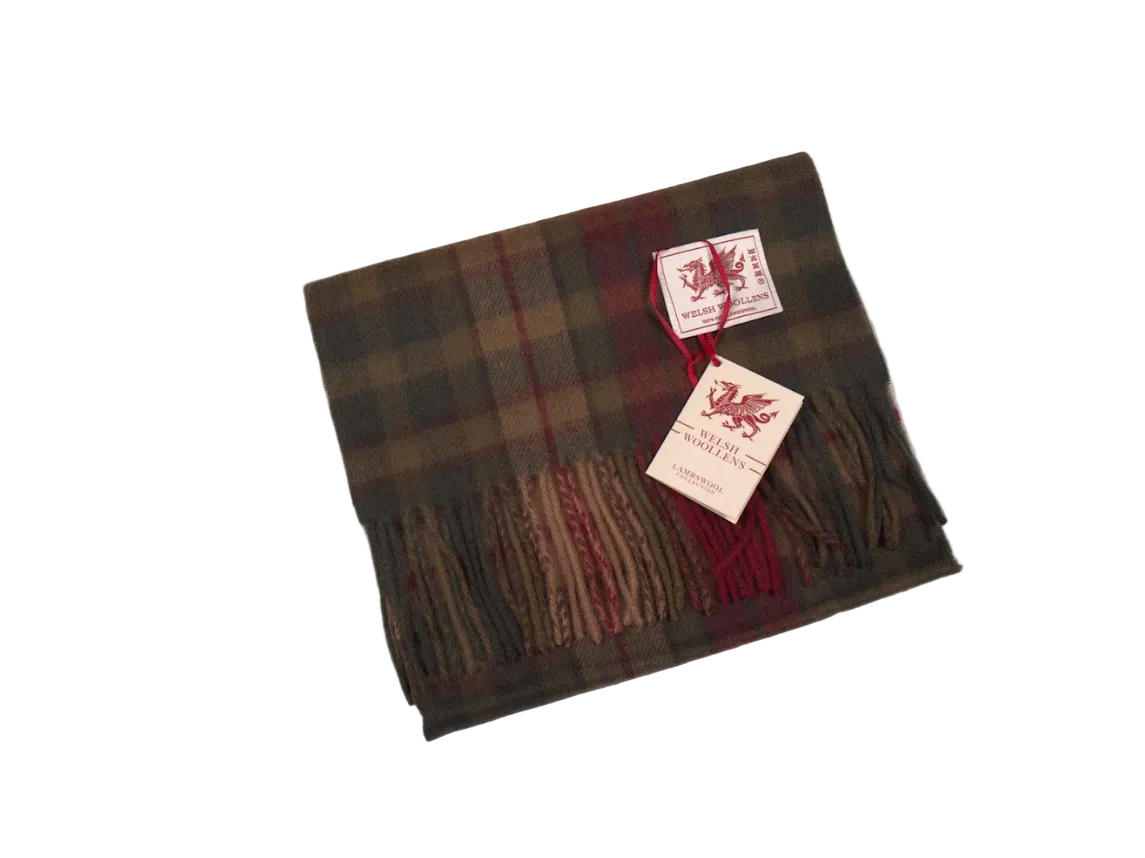 Welsh Woollens Lambswool Tartan Scarf