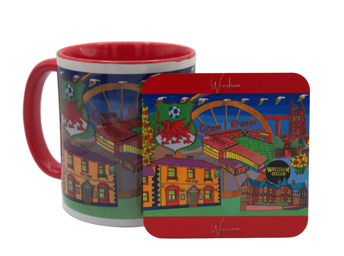 Wrexham Mug & Coaster Set