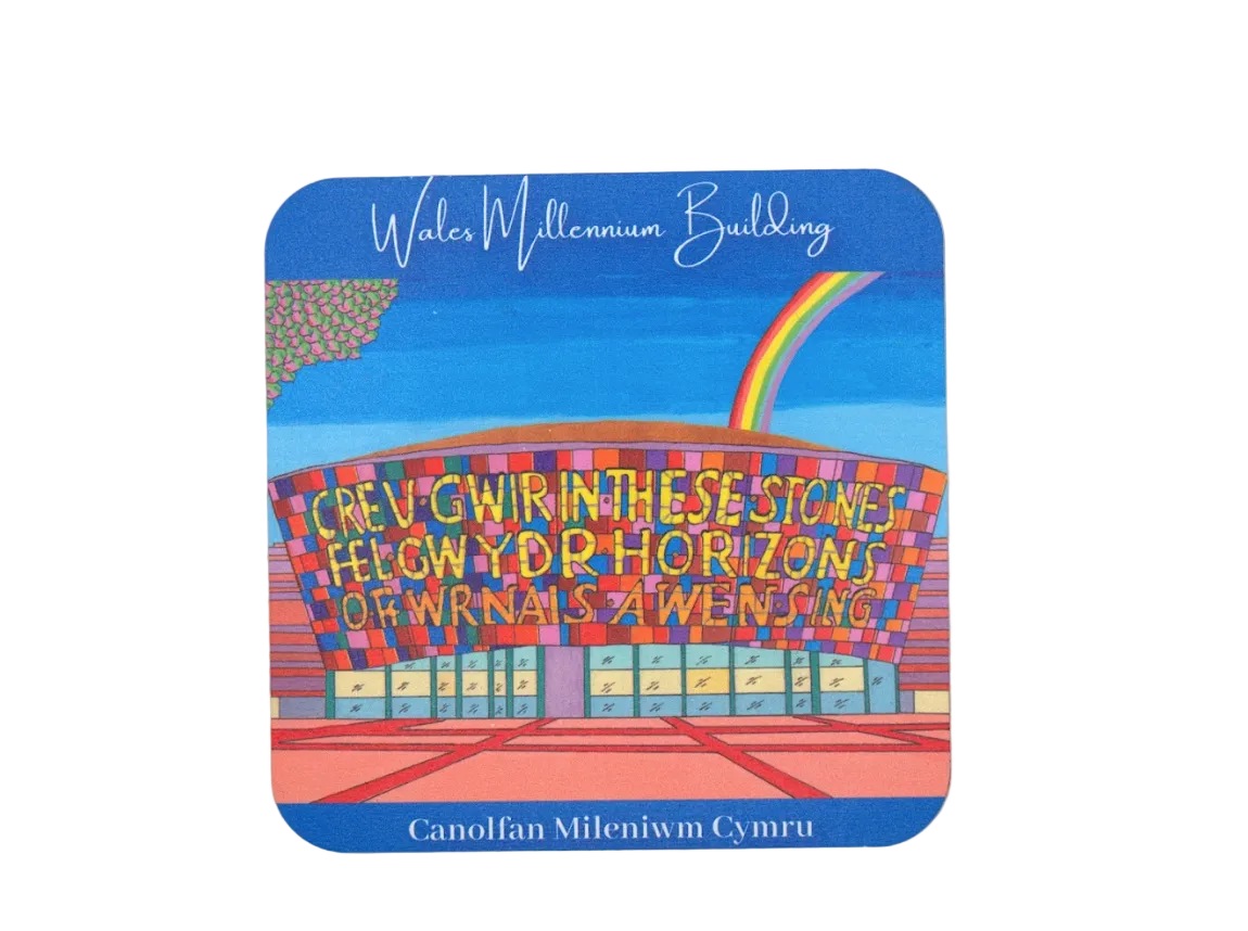 Welsh Icons Illustrated Coaster Set of 4