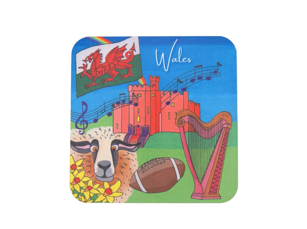 Welsh Icons Illustrated Coaster Set of 4