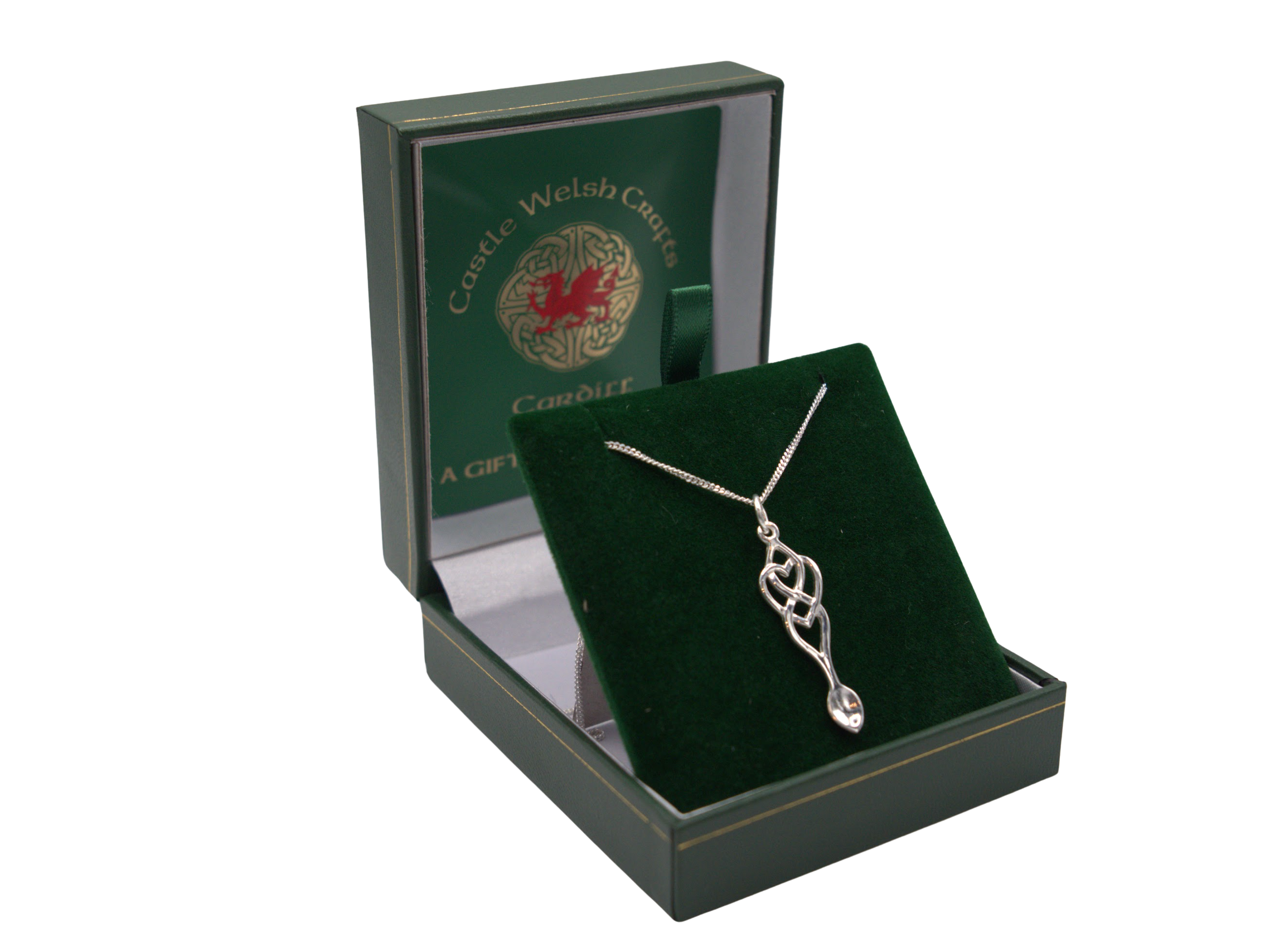 Celtic Knot Heart Lovespoon Necklace