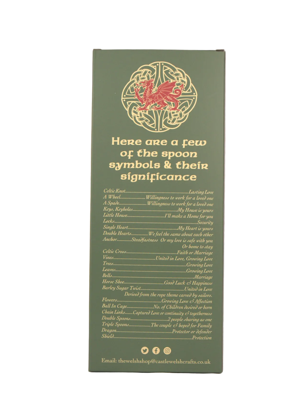 Welsh Dragon and Daffodil Love Spoon