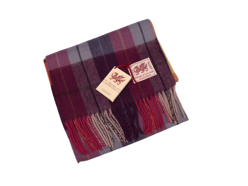 Welsh Woollens Lambswool Tartan Scarf
